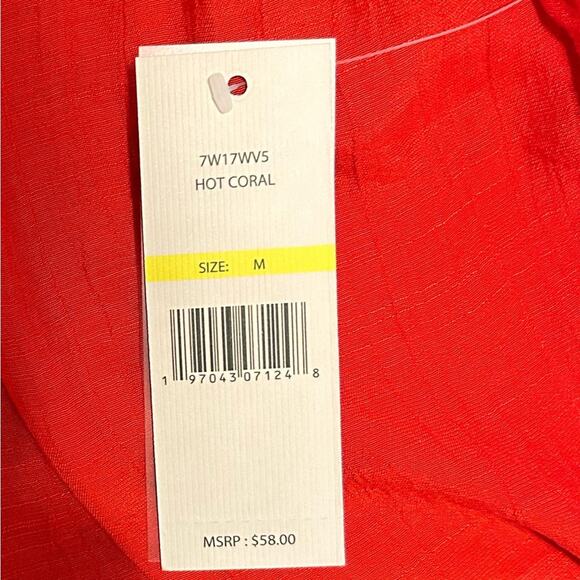 New Nanette Lenore Red sleeveless smocked ruffled blouse. Size M - Picture 4 of 8